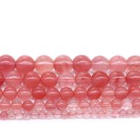 Cherry Quartz Bead, Runde, mode smykker & du kan DIY & forskellig størrelse for valg, Solgt Per Ca. 14.9 inch Strand