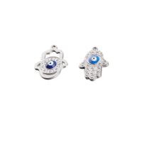 Ciondoli gioielli in acciaio inox, Evil Eye Hamsa, Mini & gioielli di moda & stili diversi per la scelta & smalto, nessuno, Foro:Appross. 1.6,1.8mm, 2PC/borsa, Venduto da borsa