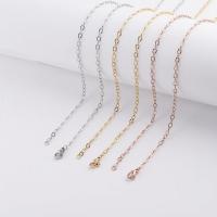 Stainless Steel Necklace Chain oval chain 2.5mm Length Approx 29.53 Inch Sold By Bag