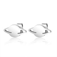 Roestvrij staal Stud Earrings, Wereldbol, plated, voor vrouw, meer kleuren voor de keuze, 5.5x10mm, 2paren/Lot, Verkocht door Lot