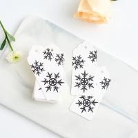 Papir Label Tag, Snowflake, Udskrivning, Vintage & Juledesign & Aftagelig & du kan DIY & forskellige design til valg, 90*40mm, 2sæt/Bag, 100pc'er/sæt, Solgt af Bag