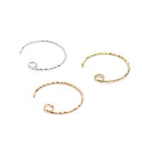 925 Sterling Silver Hook Earwire, 925 de prata esterlina, banhado, Sustentável & DIY, Mais cores pare escolha, 15mm, Aprox 10Pairs/Lot, vendido por Lot