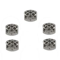 Cink Alloy European perle, starinski srebrne boje pozlaćen, možete DIY, 8x7mm, Rupa:Približno 3.6mm, Približno 100računala/Torba, Prodano By Torba