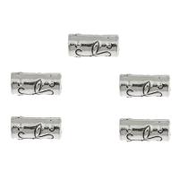 Zink Legierung Perlen Schmuck, Zinklegierung, Zylinder, antik silberfarben plattiert, DIY, 12x5.5mm, Bohrung:ca. 2.3mm, ca. 62PCs/Tasche, verkauft von Tasche