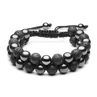 Edelstein Woven Ball Armbänder, mit Nylonschnur, verschiedenen Materialien für die Wahl & einstellbar & für den Menschen, 8mm, verkauft per ca. 7.8-11.8 ZollInch Strang