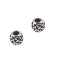 Stainless Steel European Beads 316L Stainless Steel Round blacken original color Approx 4mm Sold By Bag