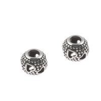 RVS European Beads, 316L roestvrij staal, Ronde, zwart maken, oorspronkelijke kleur, 10x9mm, Gat:Ca 4mm, 5pC's/Bag, Verkocht door Bag