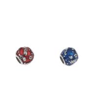 Stainless Steel European Beads 316L Stainless Steel Round enamel Approx 4mm Sold By Bag