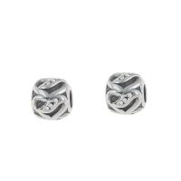 Stainless Steel European perle, 316L Stainless Steel, Krug, s Rhinestone, izvorna boja, 10x9mm, Rupa:Približno 4mm, 5računala/Torba, Prodano By Torba