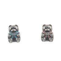 Stainless Steel European Beads 316L Stainless Steel Bear enamel & blacken Approx 4mm Sold By Bag