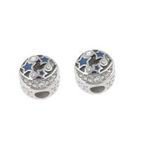 Stainless Steel European Beads 316L Stainless Steel enamel & with rhinestone Sold By Bag