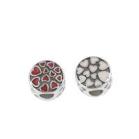 Stainless Steel European Beads 316L Stainless Steel enamel Sold By Bag