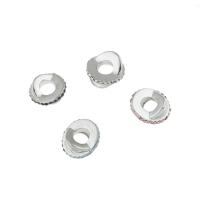 PERLINE European in acciaio inox, 316L acciaio inox, con strass, nessuno, 11x6mm, 5PC/borsa, Venduto da borsa