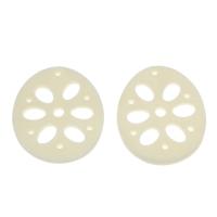 Alimentos Resina Cabochon, Lotus Root, joias de moda & DIY, branco, 50x43x4mm, 500PCs/Bag, vendido por Bag