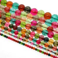 Crackle Quartz Beads Round mixed colors Approx 1mm Sold Per Approx 14.9 Inch Strand