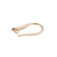 Brass Hook earwire, Sárgaréz, arany színű aranyozott, hurok & különböző stílusokat a választás, nikkel, ólom és kadmium mentes, 10PC-k/Bag, Által értékesített Bag