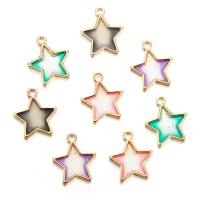 Zinc Alloy émail Pendants, alliage de zinc, Placage de couleur d'or, styles différents pour le choix, couleurs mélangées, protéger l'environnement, sans nickel, plomb et cadmium, 15*20mm,18*16mm, 2sacsvalises/lot, 10PC/sac, Vendu par lot