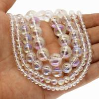 Round Crystal Beads plated Crystal Clear Approx 1mm Sold Per Approx 14.9 Inch Strand