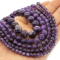 Natuurlijke Amethyst kralen, Amethist, Ronde, verschillende grootte voor keus, purper, Gat:Ca 1mm, Per verkocht Ca 14.9 inch Strand