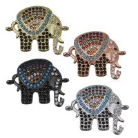 Cubic Zirconia Micro Pave Brass Connector Elephant plated micro pave cubic zirconia & 1/1 loop nickel lead & cadmium free Approx 1mm Sold By Lot