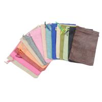 Toile de lin Sac drawstring, durable, plus de couleurs à choisir, 130x180mm, 10PC/lot, Vendu par lot