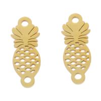 Stainless Steel Connector Pineapple plated 1/1 loop Approx 1mm Sold By Bag