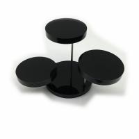 Organisch glas Ring display, Ronde, drie lagen, meer kleuren voor de keuze, 50-70mm, Verkocht door PC