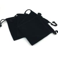 Sac à bijoux, Tissus non tissés, rectangle, Épaissir & normes différentes pour le choix, noire, 100PC/lot, Vendu par lot