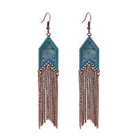 Fashion frynser øreringe, Zinc Alloy, for kvinde, flere farver til valg, Solgt af par