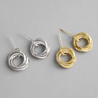 Sterling Silver Jewelry orecchino, 925 sterline d'argento, Sterling silver Inserisci, placcato, Stile coreano & per la donna, nessuno, 12.60mm, 2PC/lotto, Venduto da lotto