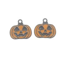 Zinc Alloy Enamel Pendants Pumpkin gun black plated nickel lead & cadmium free Approx 2mm Sold By Bag