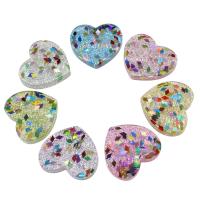 Żywica Cabochons moda, żywica, Serce, biżuteria moda & DIY, dostępnych więcej kolorów, 22x25x6mm, 200komputery/torba, sprzedane przez torba