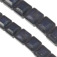 Abalorios de Cristal, Vidrio, Cuadrado, Joyería & Bricolaje & facetas, Negro, 13x13x8mm, agujero:aproximado 1mm, 50PCs/Sarta, Vendido por Sarta