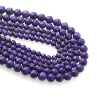 Charoite Bead, Runde, du kan DIY & forskellig størrelse for valg, lilla, Solgt Per Ca. 15 inch Strand