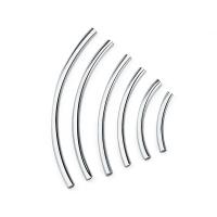 Argent sterling 925 perles tube incurvé, durable & bijoux de mode & DIY & normes différentes pour le choix, 2PC/lot, Vendu par lot