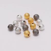 Brass Jewelry Beads Round plated DIY nickel lead & cadmium free Sold By Bag