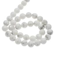 Turquesa sintética grânulos, miçangas, Roda, joias de moda & DIY & tamanho diferente para a escolha & facetada, branco, Buraco:Aprox 1mm, vendido para Aprox 14.9 inchaltura Strand