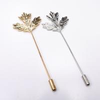 Zink Alloy Broscher, Leaf, plated, mode smycken & Unisex, fler färger för val, nickel, bly och kadmium gratis, 35x80mm, Säljs av PC