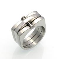 Titanium Stål Fingerring, forskellig størrelse for valg & for mennesket, 11mm, Solgt af PC