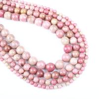 Rhodoniet kralen, Rhodonite, Ronde, verschillende grootte voor keus, roze, Gat:Ca 1mm, Per verkocht Ca 14.9 inch Strand