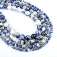 Sodalite Pärlor, Soda, Rund, olika storlek för val, blå, Hål:Ca 1mm, Såld Per Ca 14.9 inch Strand