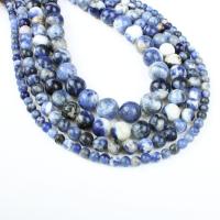 Sodaliet kralen, Ronde, verschillende grootte voor keus, blauw, Gat:Ca 1mm, Per verkocht Ca 14.9 inch Strand