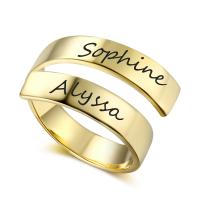 Edelstahl Ringe, plattiert, Modeschmuck & unisex, goldfarben, 5mm, verkauft von PC