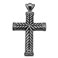 Rostfritt stål Cross Hängen, ROSTFRITT STÅL, Krucifix Cross, mode smycken & svärta, 28x50x6.5mm, Hål:Ca 4x7mm, Säljs av PC