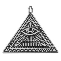 Bijoux pendentifs en acier inoxydable , triangle, bijoux de mode & émail, couleur originale, 47.5x41.5x3.5mm, Trou:Environ 7mm, Vendu par PC