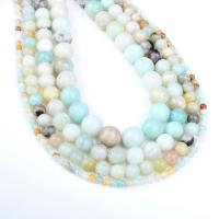 Amazonite Pärlor, Amazonit, Rund, olika storlek för val, skyblue, Hål:Ca 1mm, Såld Per Ca 14.9 inch Strand