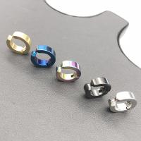 acciaio inox Clip orecchino, Ciambella, placcato, unisex, nessuno, 13x4x13mm, 20PC/lotto, Venduto da lotto