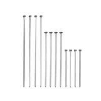 Rozsdamentes acél headpins, Stainless Steel, különböző méretű a választás, az eredeti szín, 5000PC-k/Bag, Által értékesített Bag