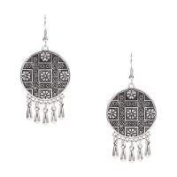 Fashion Fringe Earrings Zinc Alloy plated fashion jewelry & for woman nickel lead & cadmium free Sold By Pair