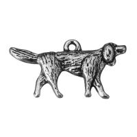 Zinklegering Animal Hangers, Zinc Alloy, Dier, mode sieraden & zwart maken, zilver, nikkel, lood en cadmium vrij, 26.5x14x3mm, Gat:Ca 1.5mm, 100pC's/Lot, Verkocht door Lot